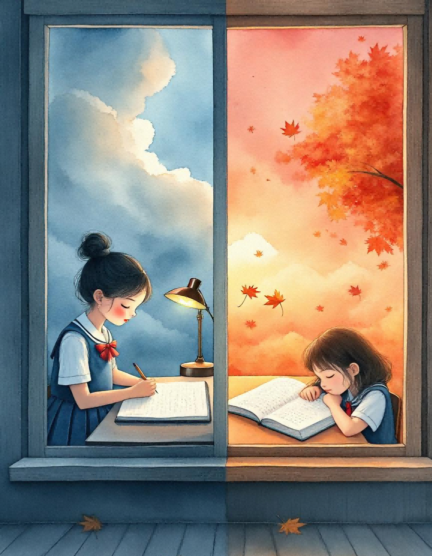 姐姐的笔记本，妹妹的请假条